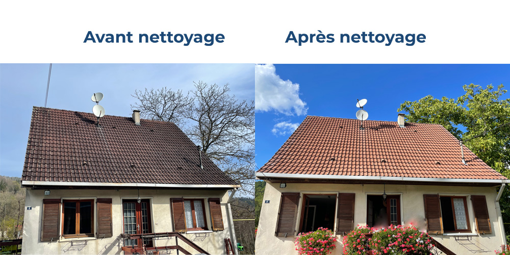 Nettoyage, démoussage de toiture à Breitenbach proche de Munster