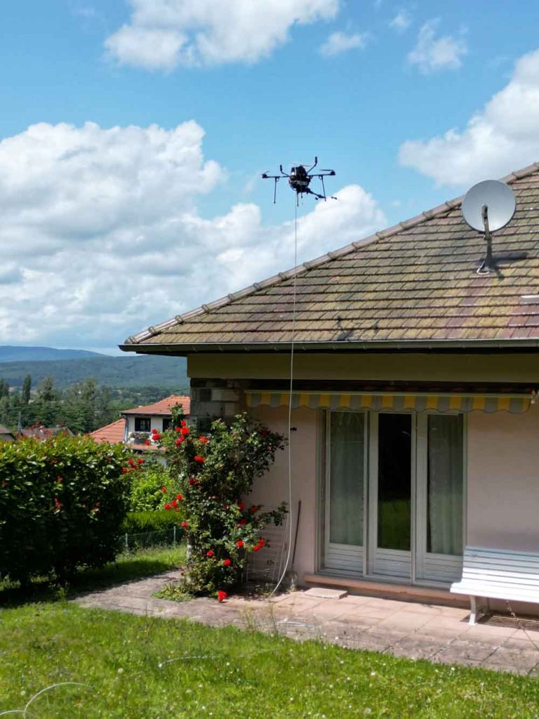Nettoyage d’une toiture par drone à  Evette-Salbert proche de Belfort