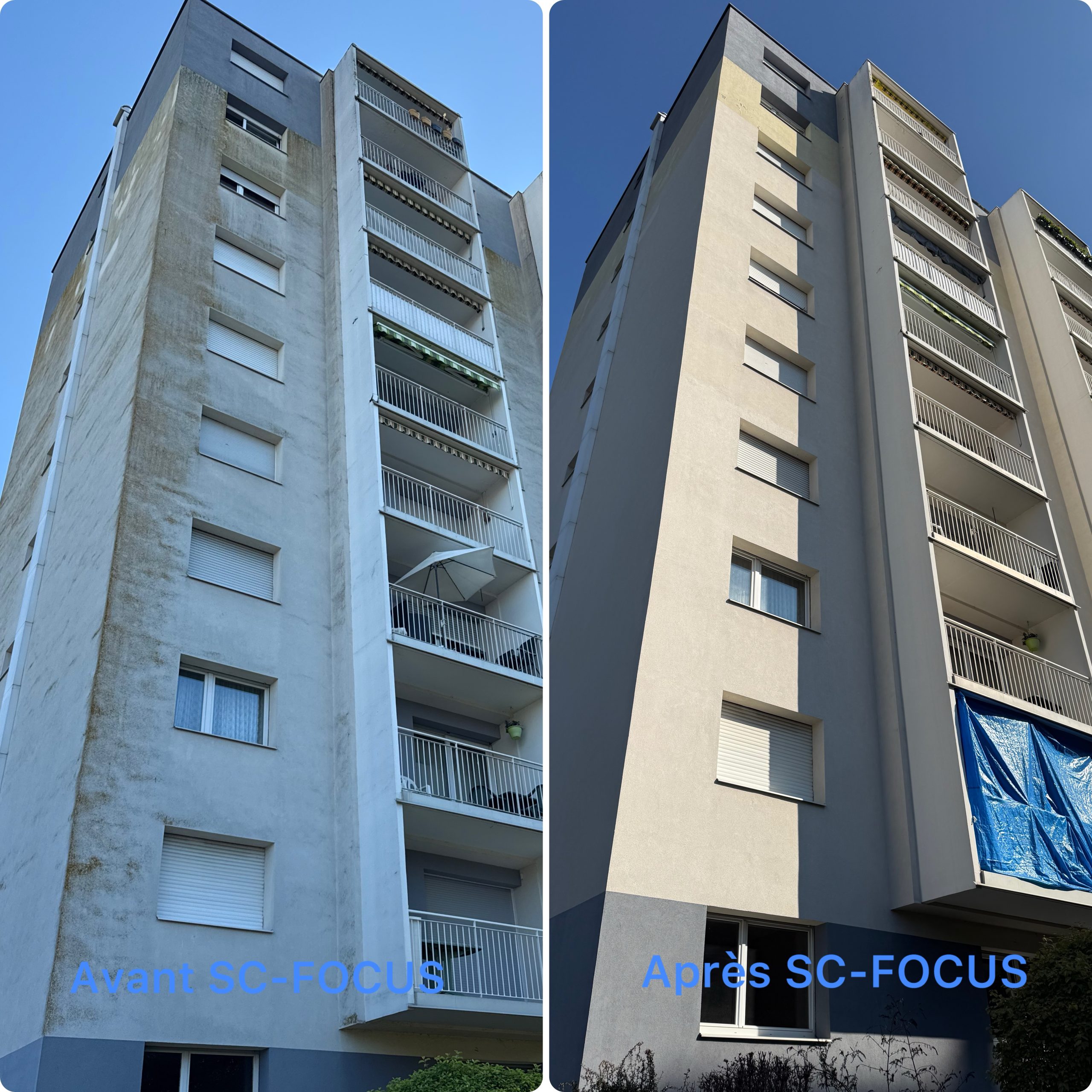 Nettoyage Façade Immeuble 9 Étages à Rixheim près Mulhouse : Expertise SC-FOCUS
